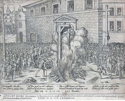 Anne du Bourg - pendu puis brûlé en place de Grève